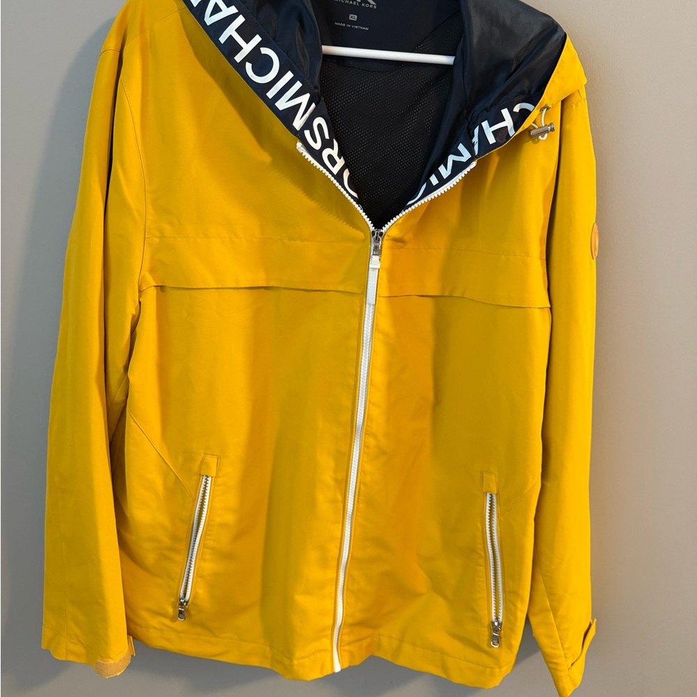 Michael Kors Yellow Windbreaker Jacket with Modern Design